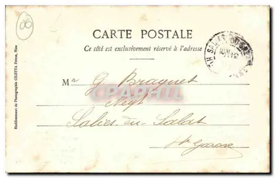 St-MARTIN-VÉSUBIE — Visão Geral da Vale da Vésubie, Estação de Verão — Edição Gilettà, fot. Nice, n° 1223 — Verso