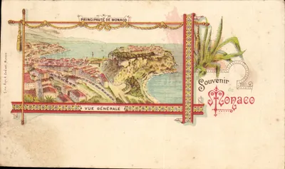 Widok ogólny — Principat Monako — wydawca A. Chêne, Monako
