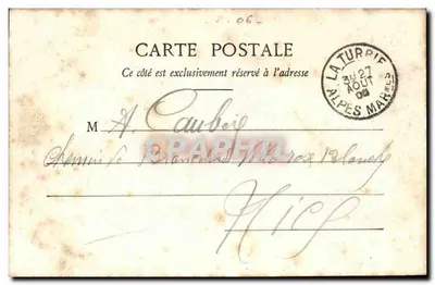 La Turbie — Trem de cremalheira de Monte-Carlo — Edição Giletta, fot. Nice — Verso
