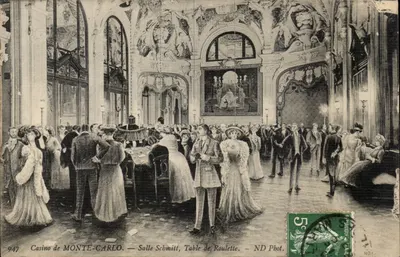 Casino of MONTE-CARLO — Schmitt Hall, Roulette Table — ND Phot. n° 947