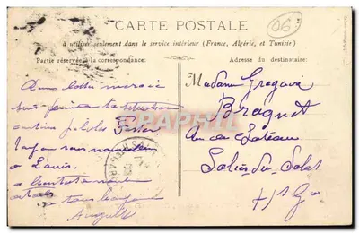 Menton - Villa Gena, Rezydencja Prezydenta Krügera — Wydawnictwo G.J. Phot. Nice, seria B, nr 4075 — Rewers