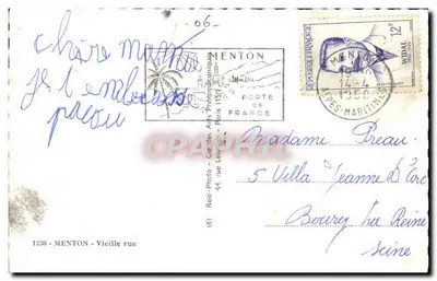 Sprzedawca na koniu — Menton — wydawca Réa-Photo — Rewers