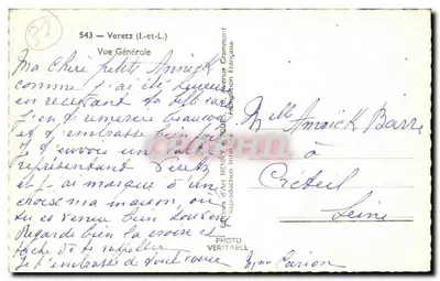 Veretz (Ille-et-Vilaine) — Vista Geral — Edições de Arte Henry — Verso