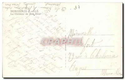 Montlouis — Schloss Bon-Désir — Verlag Cim — Rückseite