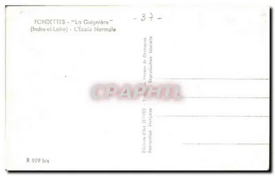 Fondettes - La Guignière — Szkoła Normalna — Wydawnictwo Art Henry — Rewers