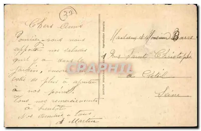 Veretz i Cher — widok wsi z brzegu — Wydawnictwo Jodinéa — Rewers