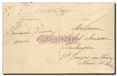 Zamek w VÉRETZ (I.-et-L.) — widok zamku — wydawca nieodczytelny — Rewers