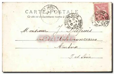 Tours - L'Hôpital. Widok z Jardin des Plantes — Stara pocztówka n°66 — Rewers