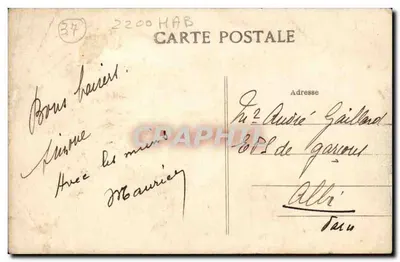 Ligueil (Loir-et-Cher) — Velha Prefeitura — C. C. Algret, La Haye-Duetaire (Loir-et-Cher) — Verso