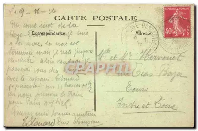 Papiermühlen von LA HAYE-DESCARTES (I.-et-L.) — Eine Arbeiterstadt — Foto von C. Algret — Rückseite
