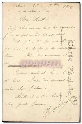 Orléans — Il Tempio Protestante — ND. Fot. n°107 — Verso