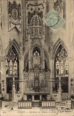 Cléry — Interior da Igreja, o Trono — Roussat fils, depositário da marca NP