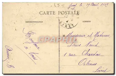 Beaugency - Vista geral — A. Lalawes, litografia Beaugency — Verso