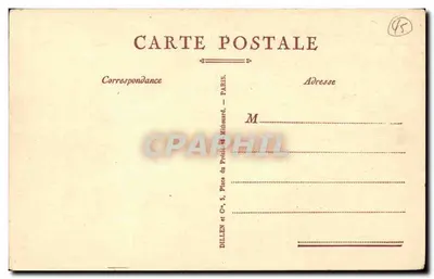 Kościół w Saint-Benoît-sur-Loire — Façada portalu — Przejazd Jeannej d'Arc — Dillen & Cie, Paryż — Rewers