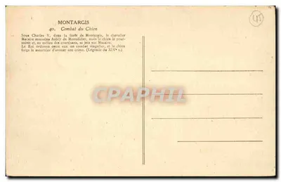 Luta do Cão — Montargis — C.F.M. n°40 — Verso