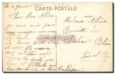 Châtillon-Coligny (Loiret) — O Castelo dos Viviens — editor L. Lenôtre, n°45 — Verso