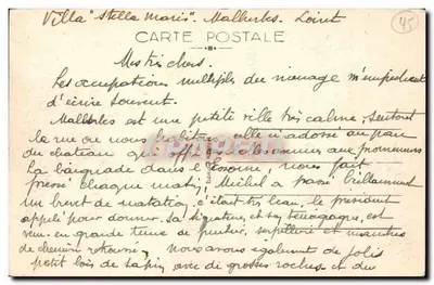 Castelo de MALESHERBES (Loiret) — vista do castelo e de seus jardins — editor desconhecido, n° 31 — Verso