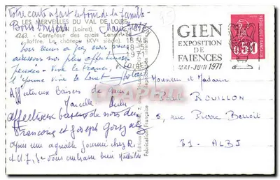 Gien - Castelo dos Quais Lenoir — Edições Valoire, n° 4243 — Verso