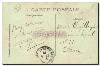 Chatillon-Coligny (Loiret) — O Paraíso — E. Le Delay, impr. édit. 187, Boulevard de Sébastopol, Paris — Verso