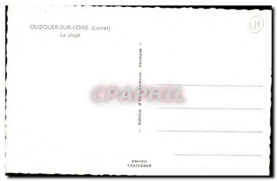 Ouzouer-sur-Loire — A praia — Edição de Armand Rameau, Étampes — Verso
