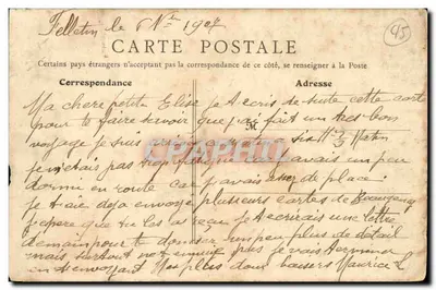 Beaugency - Grand Mail — widok ulicy z drzewami — B.F., Paryż — Rewers