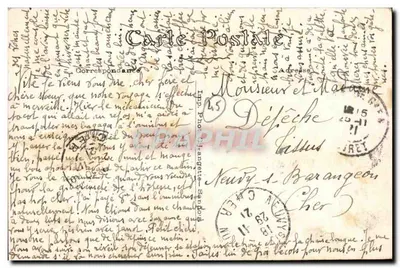 Gien — Il Castello e la Chiesa — Cartolina postale — Verso