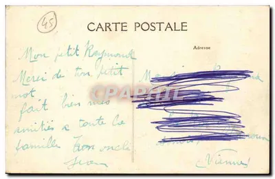 Arredores de Orleans Olivet Bilhete postal antigo Chalets às margens do Loiret — Verso