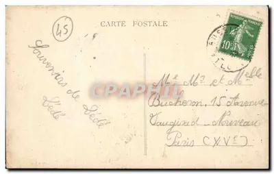 Castelo de Saint-Père, por La Bussière (Loiret) — editor anônimo, n° 12 — Verso