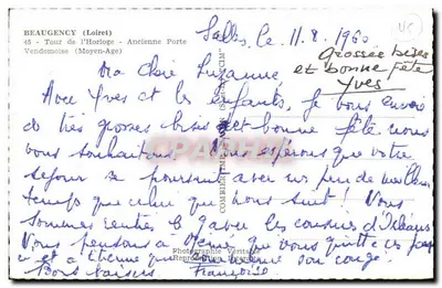 Beaugency (Loiret) — Stara brama z zegarem (Średniowiecze) — Pim — Rewers