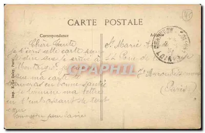 Châtillon-Coligny (Loiret) — O Castelo — Terrasse Magnífica com Galeria do Século XVII — Editor: Imp. E. Le Deley, Paris, n° 3798 — Verso