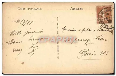 Castello di Bierville — Calvario e Campanile — Editore Lévy et Neurdein, Parigi — Verso