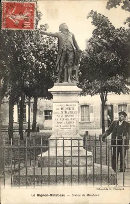 Le Bignon-Mirabeau — Estátua de Mirabeau — Livraria G. Chabert