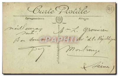 Montargis — La Iglesia — Fachada Meridional — Edición J. G. — Reverso