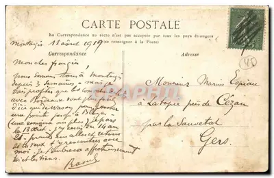 Montargis — Stacja — Wydawca C.F.M. — Rewers