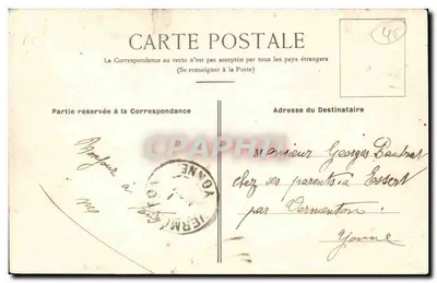 Montargis — Ogólny widok — Wydawca nieznany, numer serii nie widoczny — Rewers
