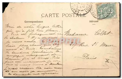 Châteaurenard — Ruínas do velho Castelo — Livraria Foulon-Petit - C.F.M. — Verso