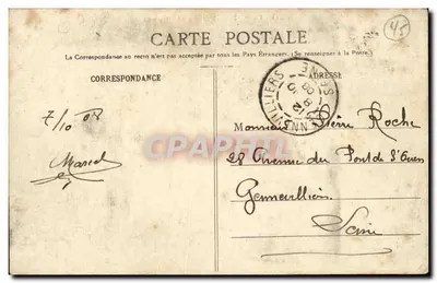 Montargis — Widok na kanał — C.F. M, wydawca — Rewers
