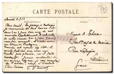 Montargis — Vista Geral (n° 1) — Editor CFM — Verso
