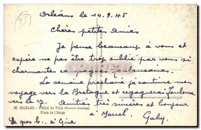Orléans - Hotel de Ville — Zabytek — wydawca Cap — Rewers