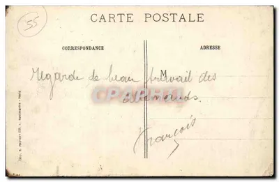 Ippécourt (Meuse) — Após o passo da armada do Kronprinz — J. Courcier, 8, rue Simon-le-Franc, Paris — Verso