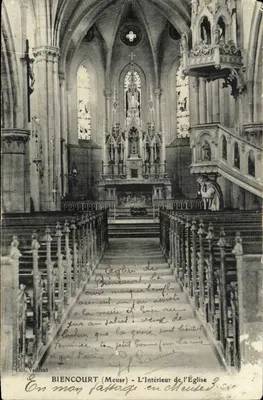 BIENCOURT (Meuse) - Wnętrze kościoła — Coll. Vaillant