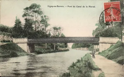 Ligny-en-Barrois — Ponte do Canal da Herval — editor não visível, número de série não visível