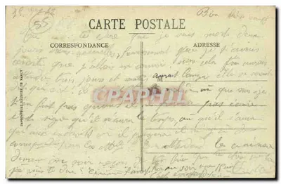 LIGNY-en-BARROIS (Meuse) — A Praça Nacional e a Igreja — L. Joignon, editor — Verso