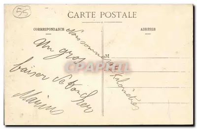 Ligny - O General Barrois — estátua monumental — editora Mlle Laurent, lib. Ligny — Verso