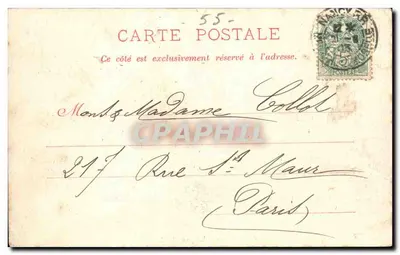 Vaucouleurs - O grande tilo — Bilhete postal antigo n° 24602, editada pela Sociedade Anônima das Cartas Postais da França — Verso