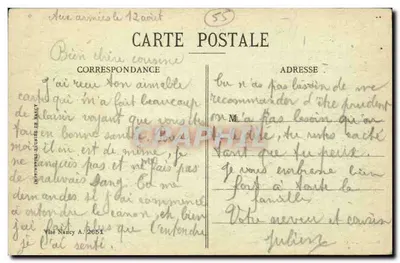 St-AGNANT (Mense) bombardowany — fotografie zniszczeń — wydawca: J. Siqueira, Connerney — Rewers