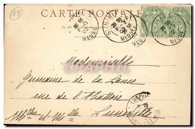 Rue Cardot em Commercy — vista da rua com edifícios e pedestres — editor CENTENT, n° 55 — Verso