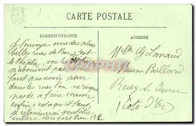 Bar-le-Duc — Le Théâtre et la Rue Rousseau — Édition des Magasins Réunis — Back