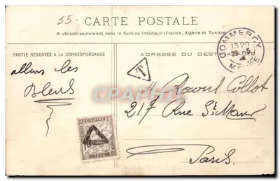 Commercy - Praça do Ferro de Cabra — Café Paix — editor P. Merguerit, n°110 — Verso