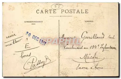 Verdun-sur-Meuse — A Meuse canalizada abaixo da Igreja — Carta postal n°75, editada por Martis-Colardelle — Verso